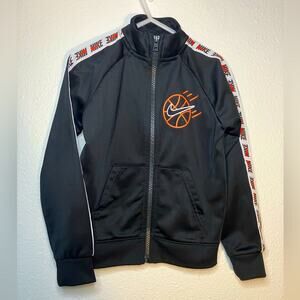 Nike black toddler boys basketball track jacket light zip up‎